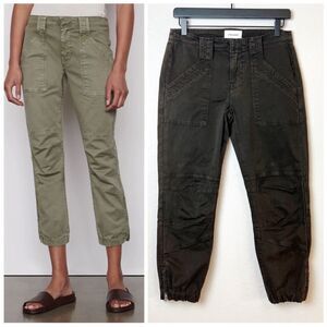 •FRAME• Banded Bottom Trapunto Moto Pant in Washed Mahogany Size 26
